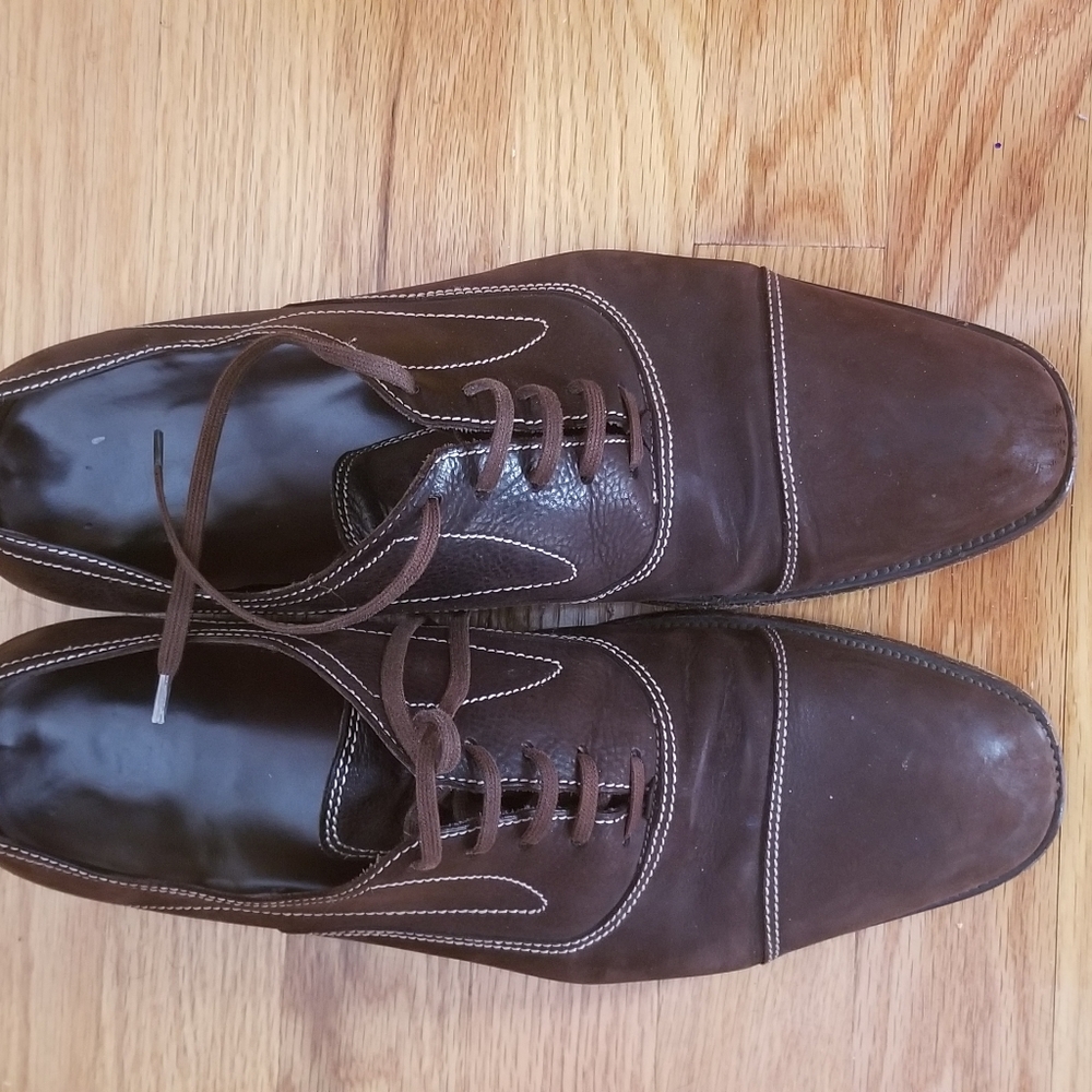 lottusse 1877 brown oxford loafers mens size 9 (womens 11)